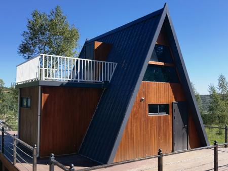 Triangle wooden house